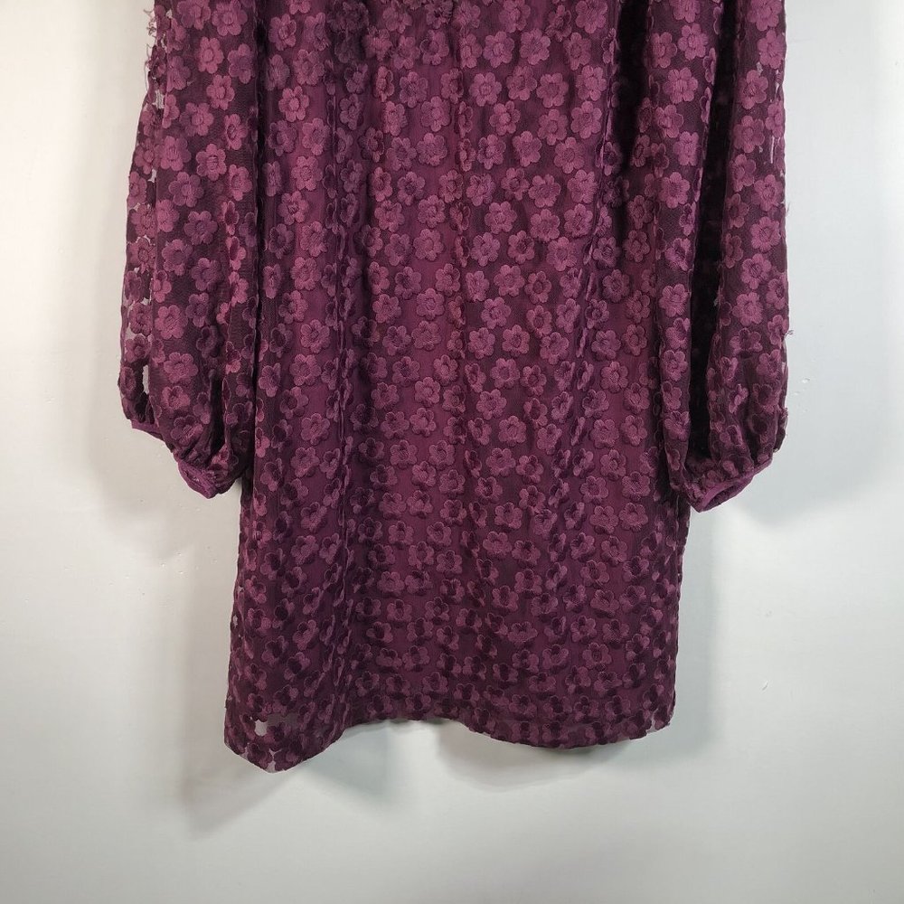 Trina Turk Floral Airie Dress, Women's Size 10 - Dark Purple - Picture 9 of 12